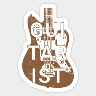 Guitarist Electric Guitar Body Brown Color Sticker